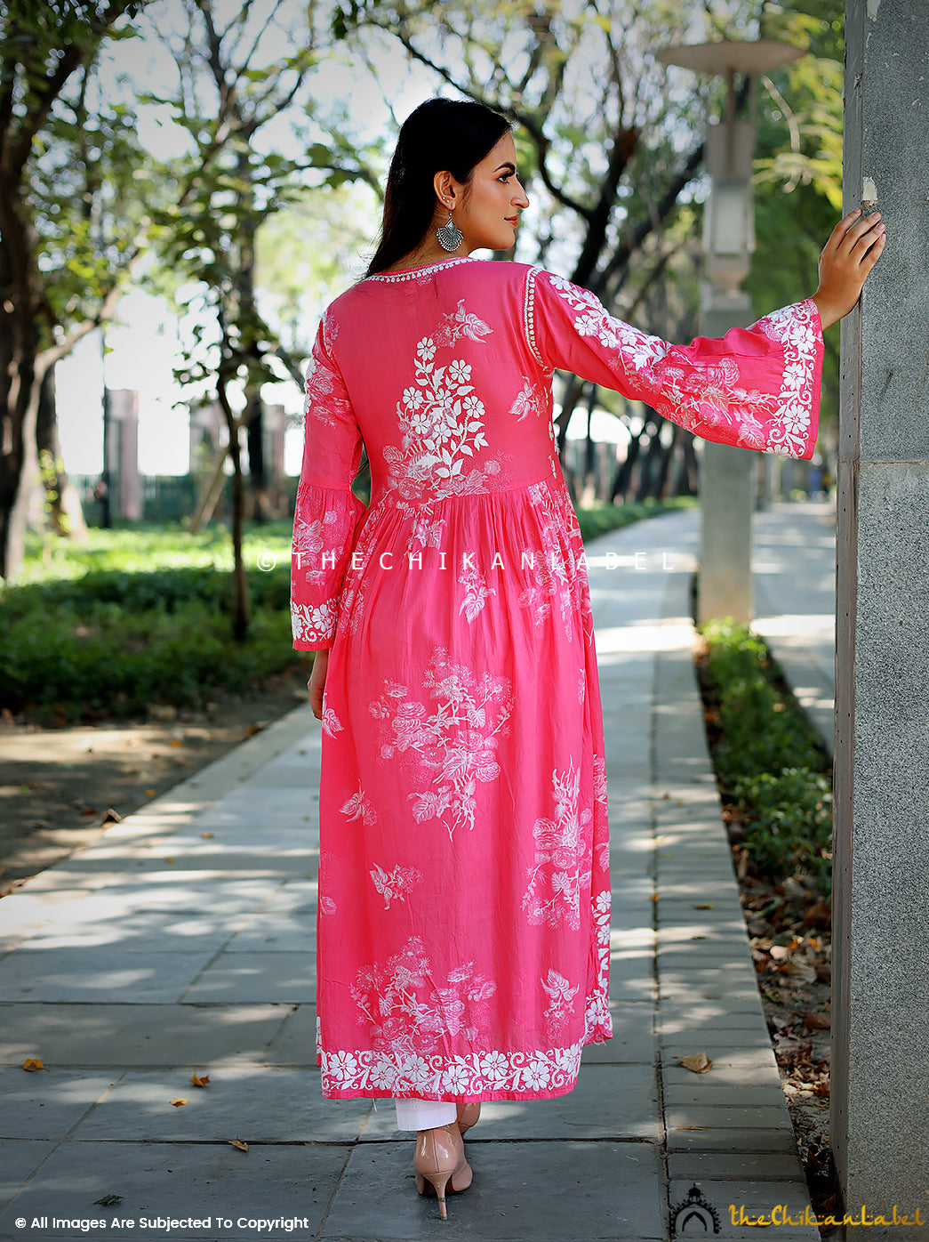 Buy Pink Cotton Printed Angrakha Style Tiered Ethnic Dress by Designer  SCAKHI for Women online at Kaarimarket.com
